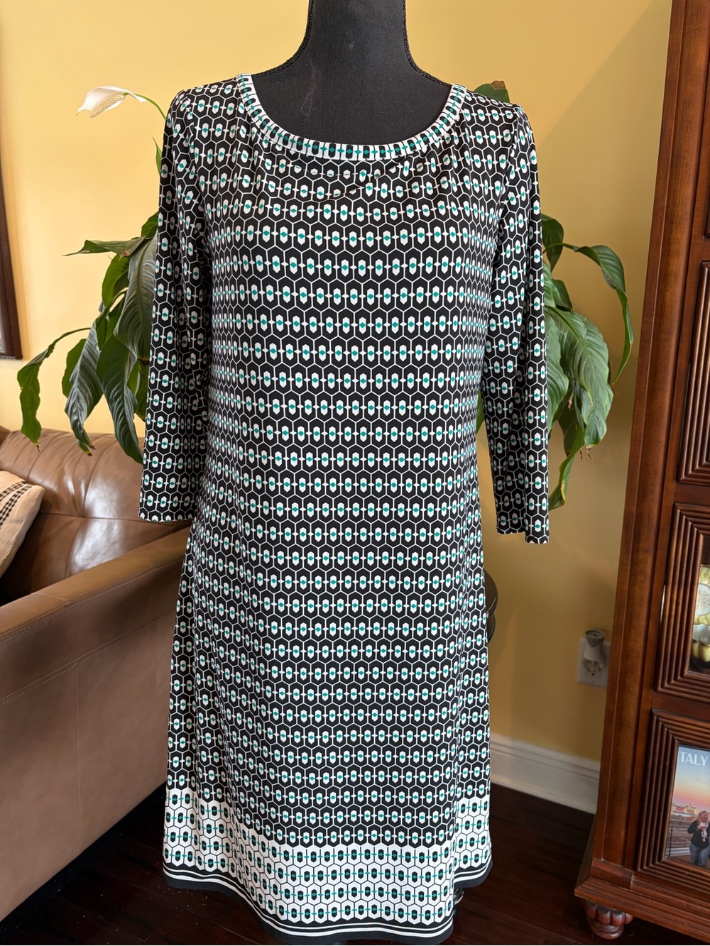 Max Studio geometric print sheath dress- Medium